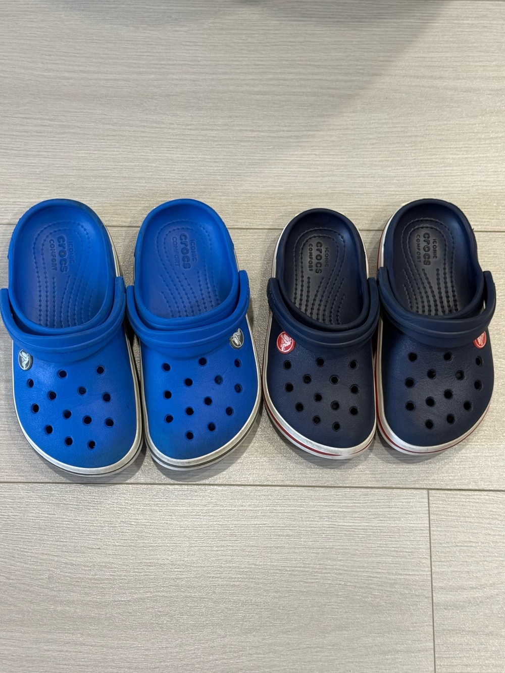 Crocs Kids Clogs in Blue and Navy bundle